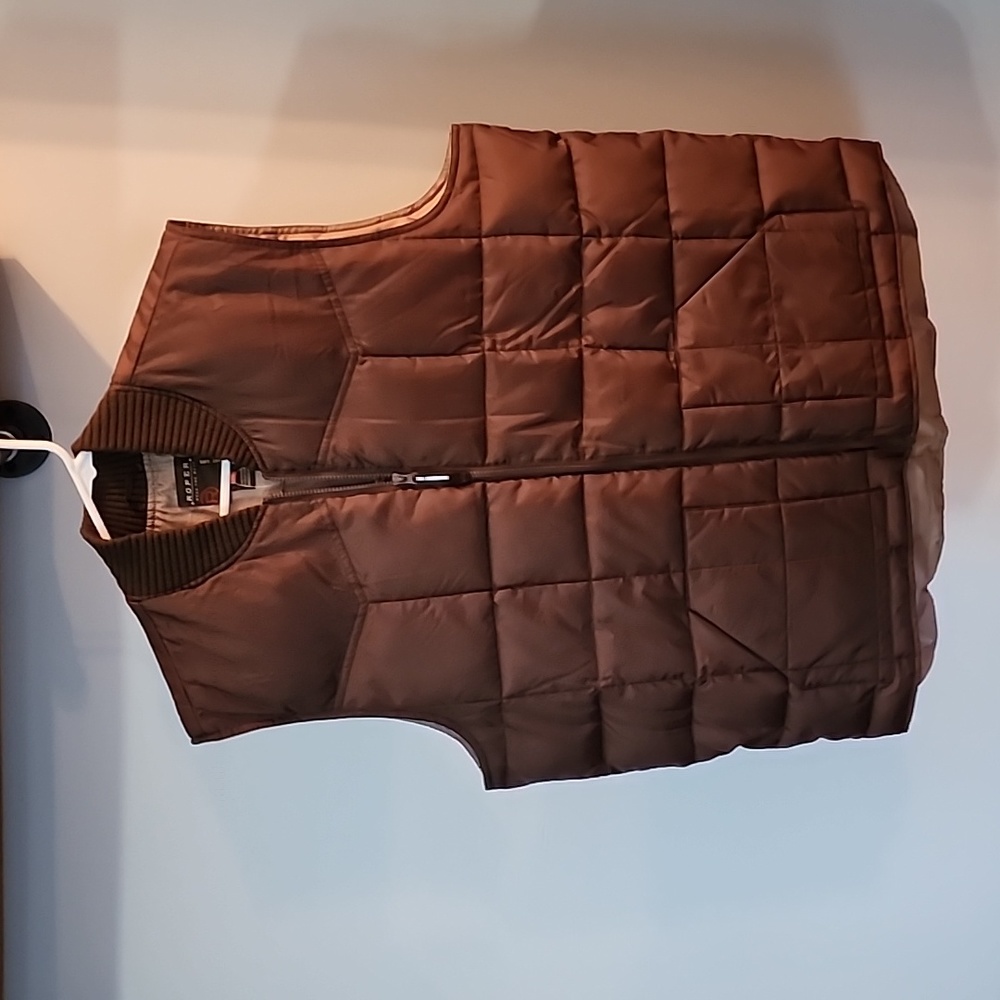 Mens Roper vest, size XL, Brown, NWT!